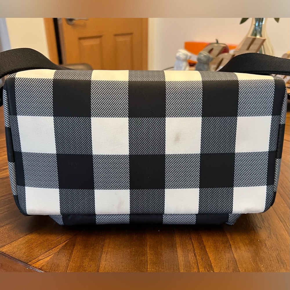 Kate Spade Black and White Checkered Backpack - Picture 3 of 6